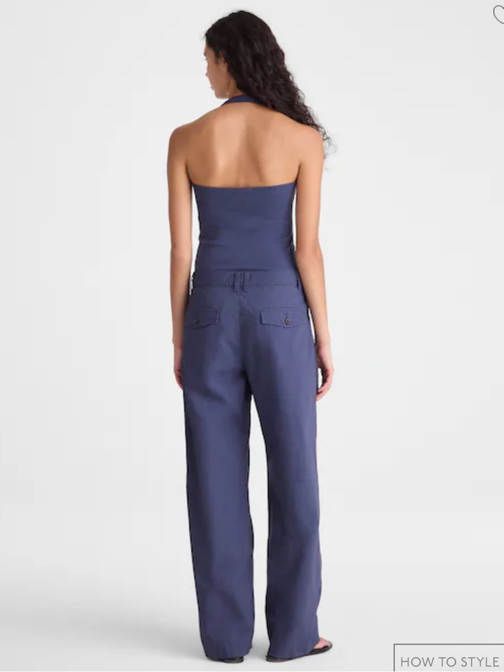 Madewell Navy Wide-Leg Pants - Picture 4 of 12
